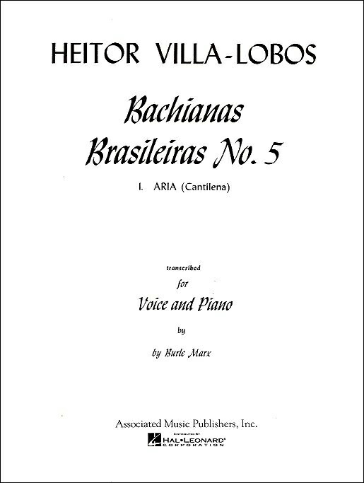【輸入楽譜】ヴィラ=ロボス, Heitor: ブラジル風バッハ 第5番 より アリア(カンティレーナ)/Marx編画像