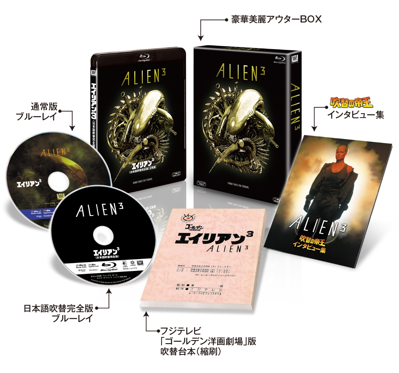 エイリアン3 ＜日本語吹替完全版＞ コレクターズ・ブルーレイBOX(初回生産限定)【Blu-ray】画像