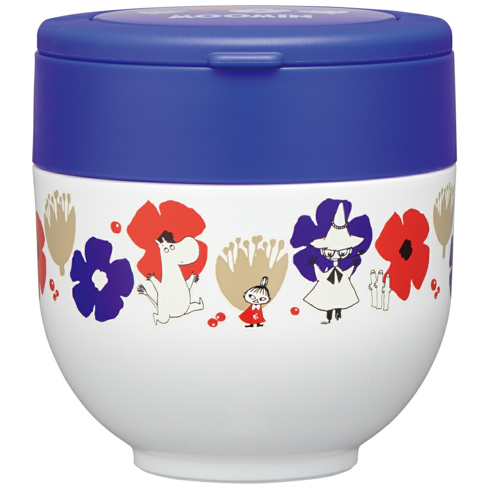 MOOMIN ムーミン　お弁当箱 丼 ランチジャー 540ml 真空保温ジャー 折りたたみハンドル付ジャー LDNO6AG画像