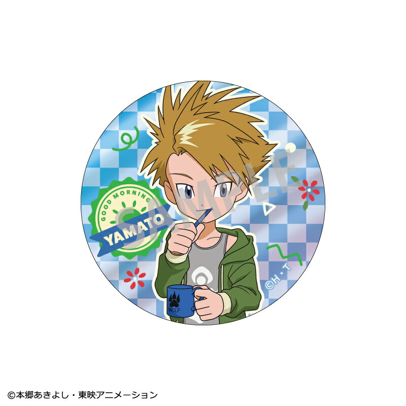 デジモンアドベンチャー トレーディングメタリック缶バッジvol．2／寝起き画像