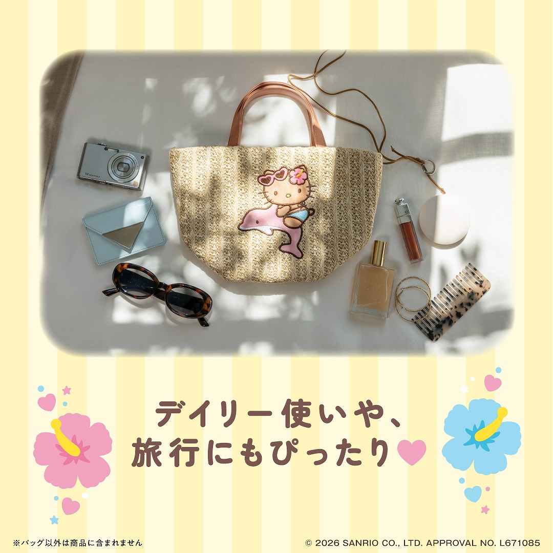 HELLOKITTYかごバッグBOOKpinkdolphinver.