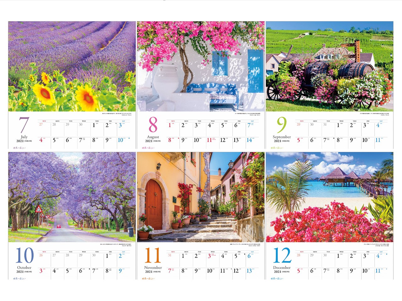 楽天ブックス 世界一美しい花風景を散歩する 21年 カレンダー 壁掛け 風景 本