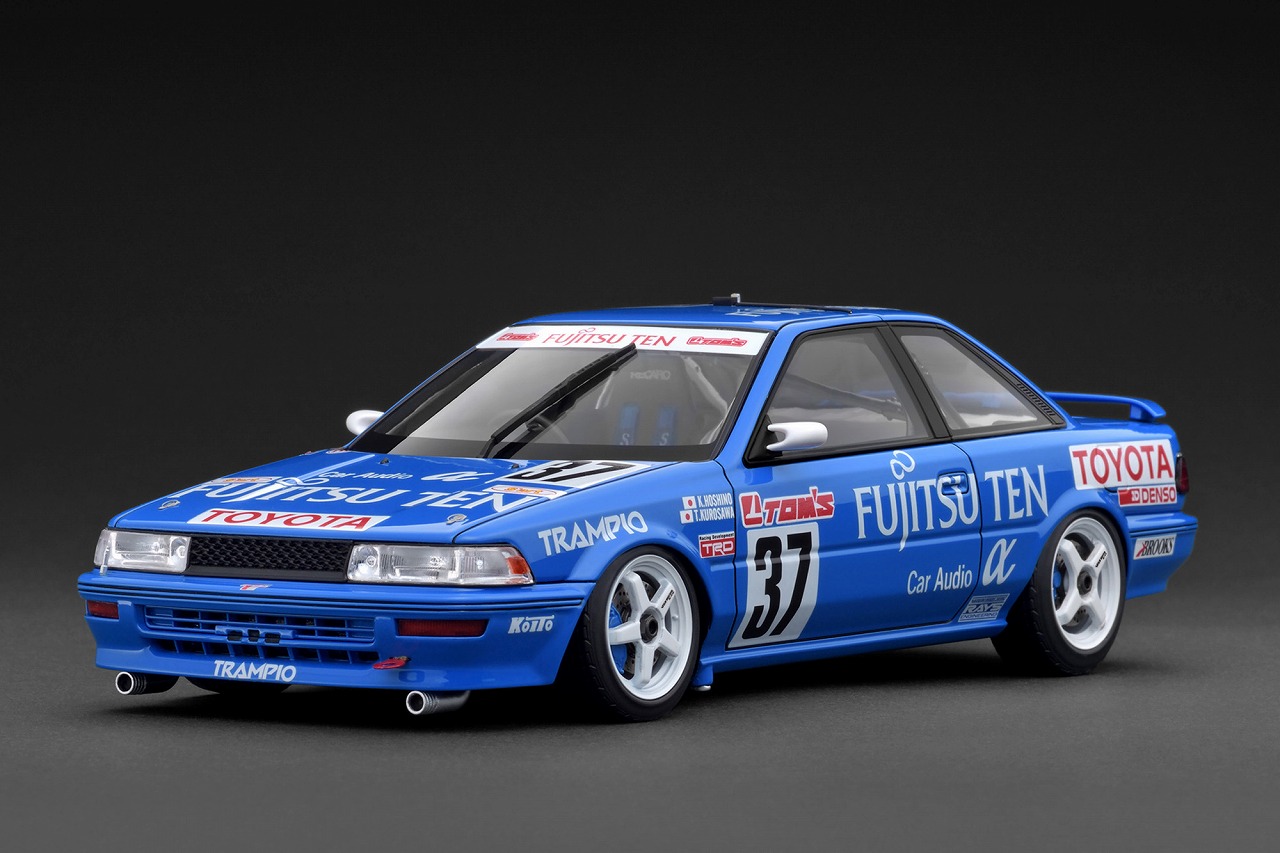 ignition model FUJITSU TEN TOM'S COROLLA (#37) 1991 JTC (1/18 Scale) 【IG3863】 (ミニカー)画像