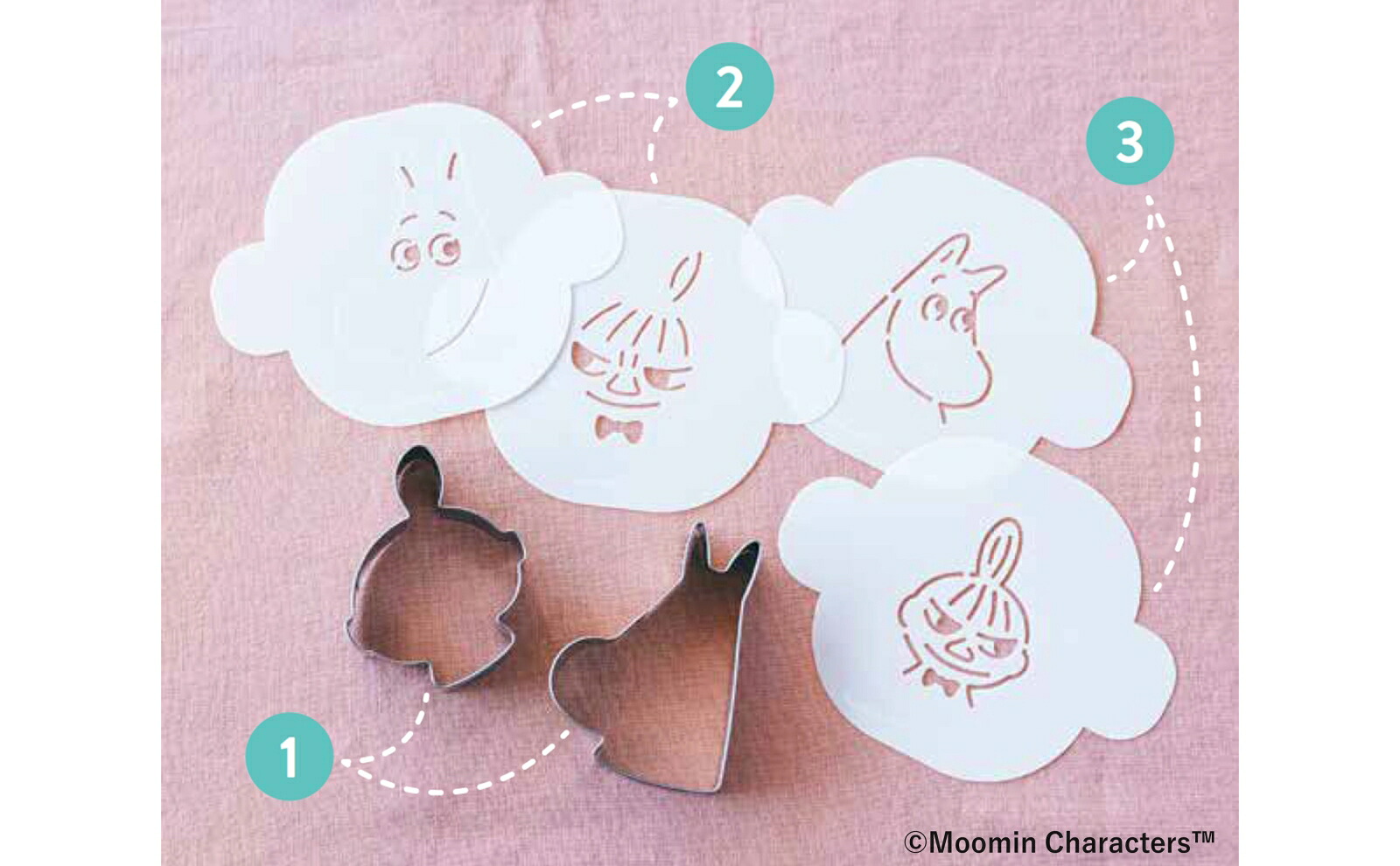 MOOMIN抜き型2個&ステンシル4枚つきムーミンカフェレシピBOOK（扶桑社ムック）