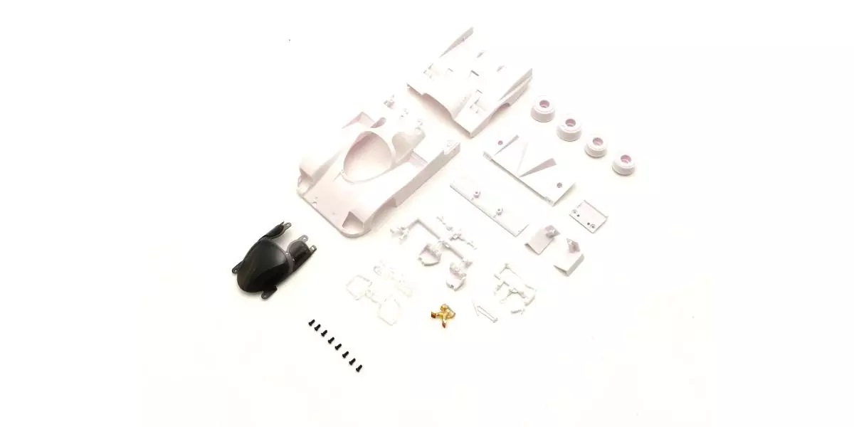 MINI-Z Porsche 962 C LH ホワイトボディセット (ホイール付) 【MZN233】 (ホビーラジコン オプションパーツ)画像