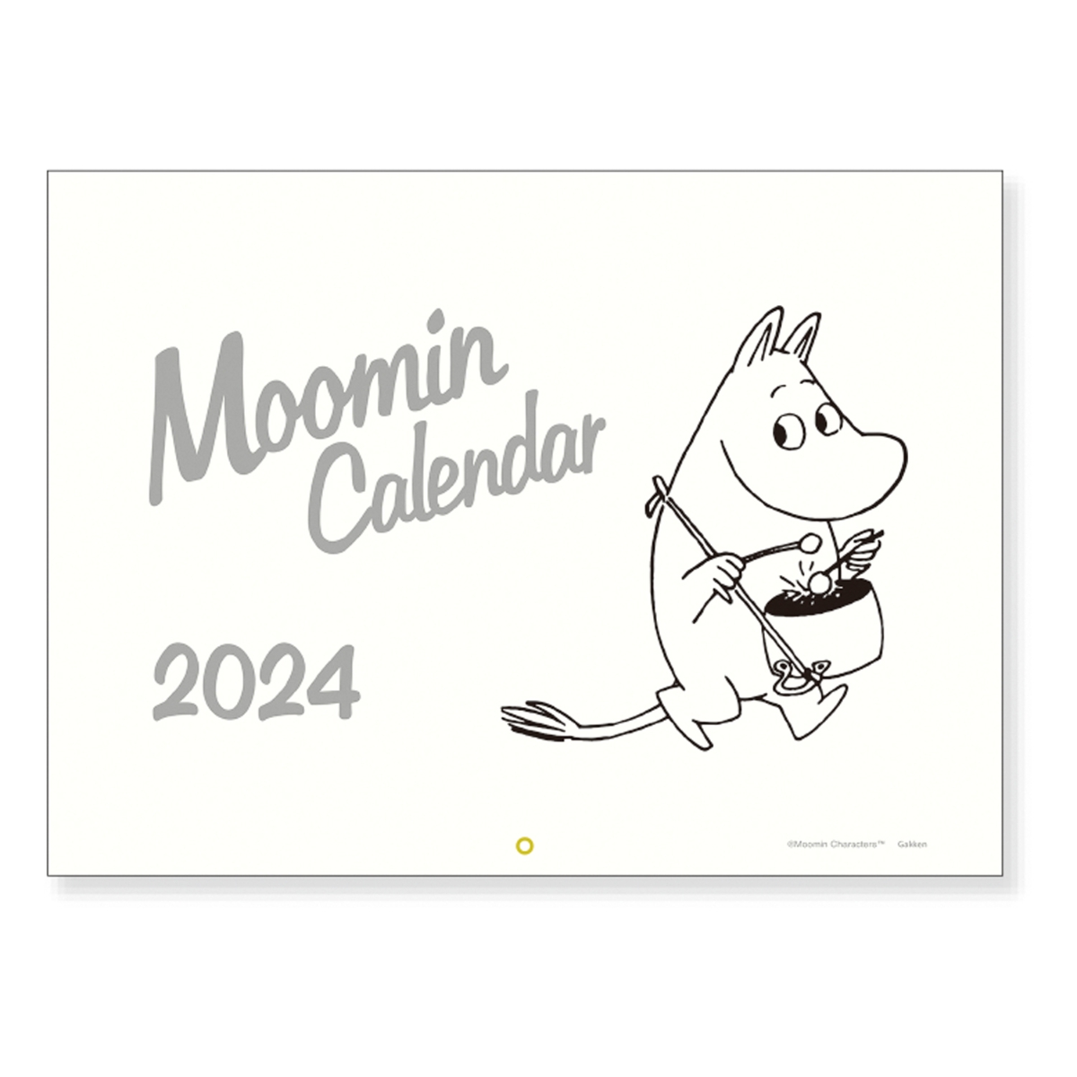 ムーミン壁かけカレンダー　モノトーン画像