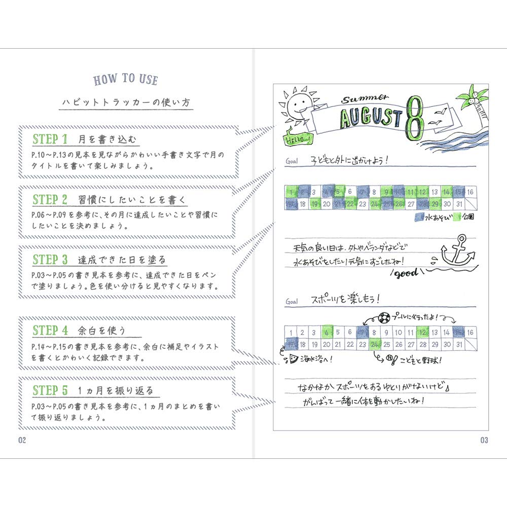 楽天ブックス ミドリ 日記帳 ハビットトラッカー ピンク 日記帳 本