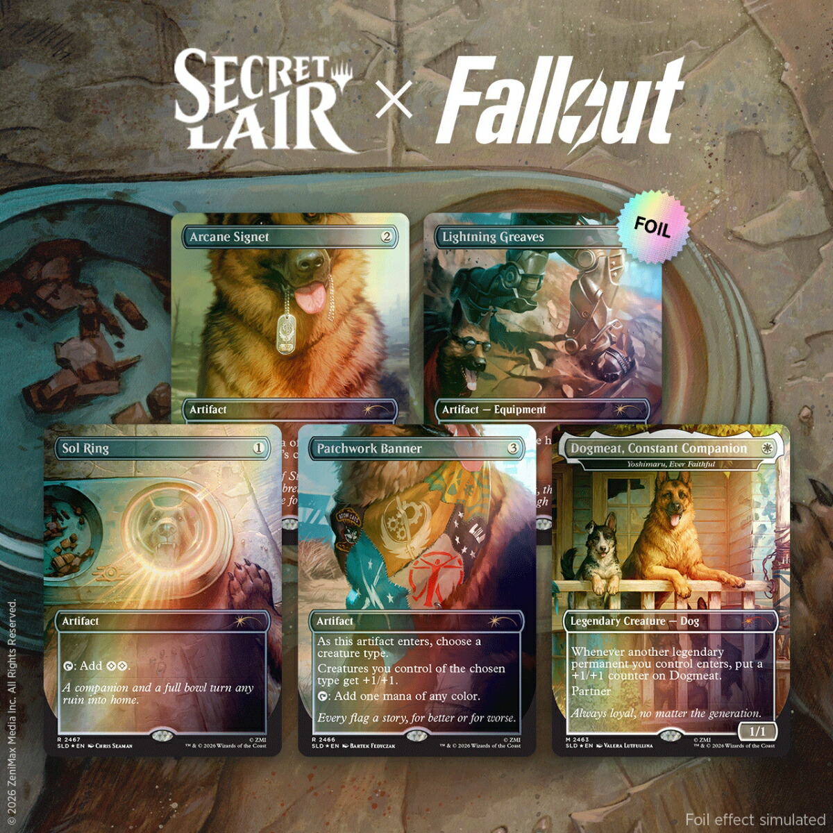 マジック：ザ・ギャザリング Secret Lair Rad Superdrop Secret Lair x Fallout（R）: Greet the Dog Foil Edition【クレジットカード決済限定】画像