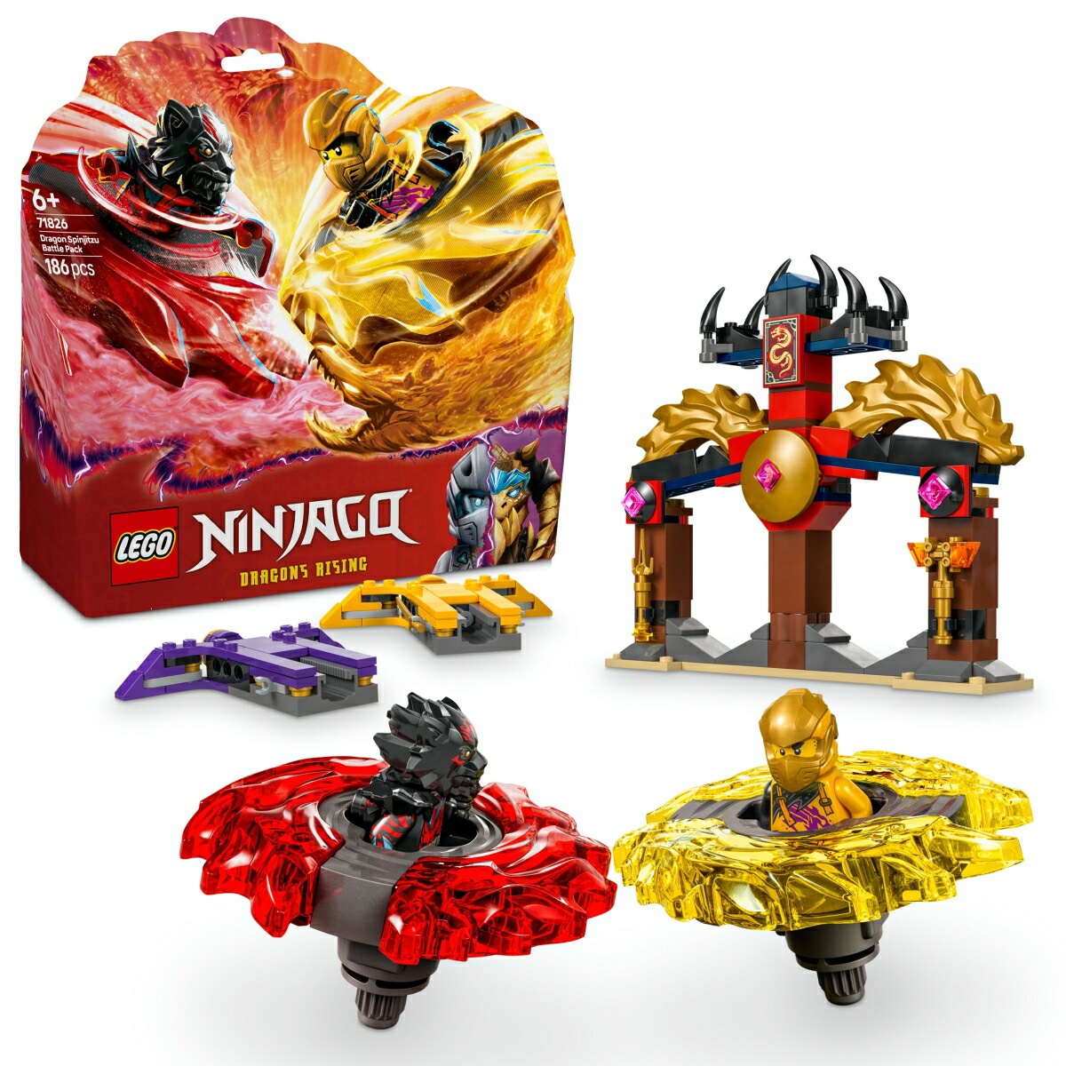 レゴ(LEGO) ニンジャゴー ドラゴンスピン術バトルパック 71826 [ おもちゃ 玩具 誕生日 プレゼント ブロック 知育 男の子 女の子 子供 6歳 7歳 8歳 9歳 対戦 ロボット ]画像