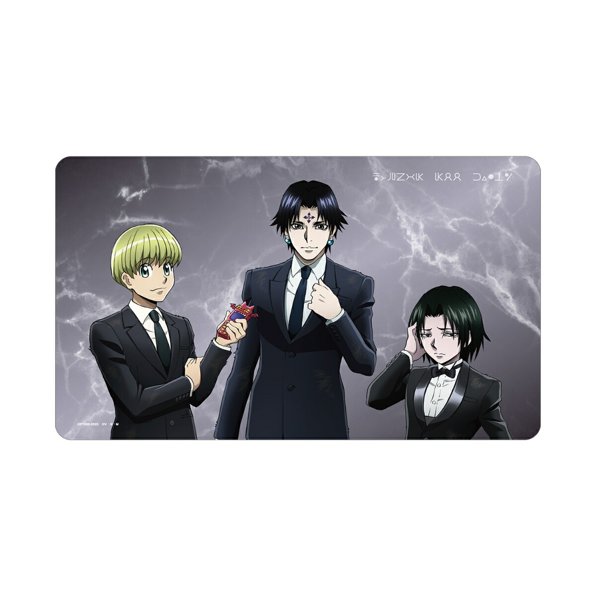 HUNTER×HUNTER描き下ろし クロロ&シャルナーク&フェイタン スーツ(戦闘後)ver. マルチデスクマット画像