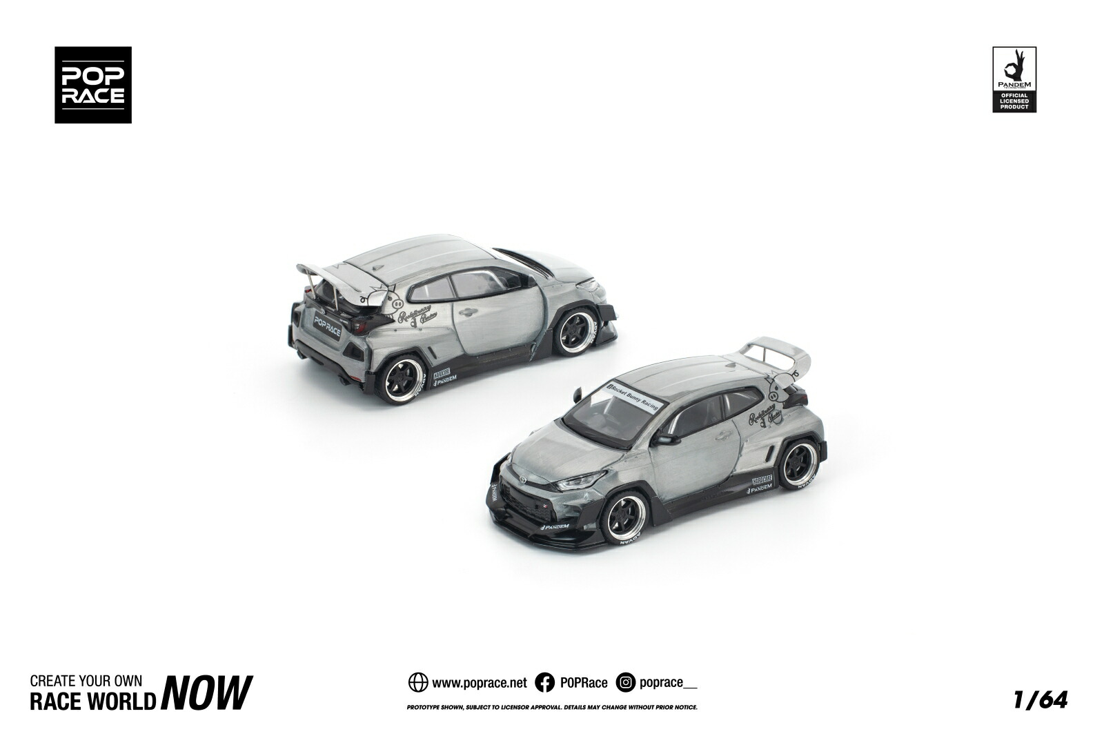 ポップレース 1/64 トヨタ GR ヤリス エヴァンゲリオン 二号機