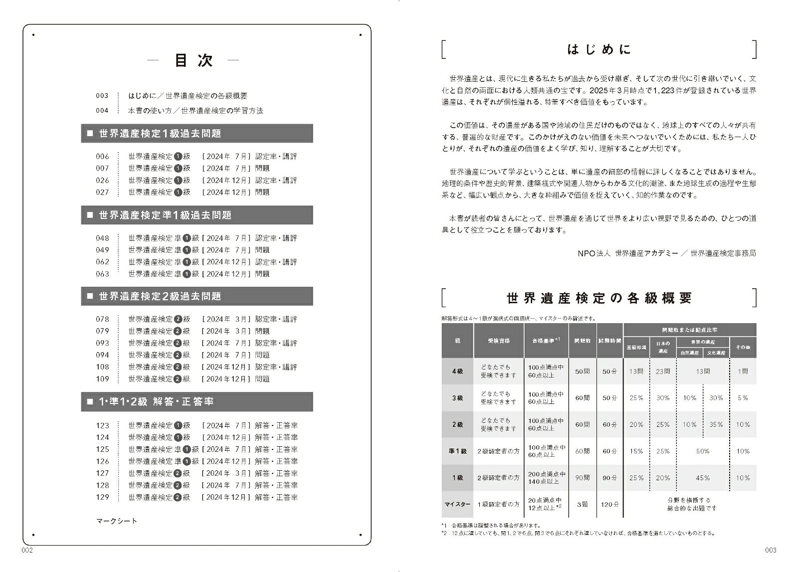 世界遺産検定公式過去問題集1・準1・2級【2025年度版】[世界遺産検定事務局]