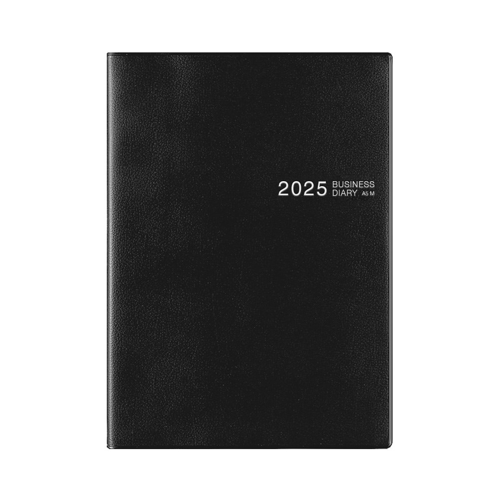 2025年 ビジネスダイアリー＜A5＞ 月間 黒 2025