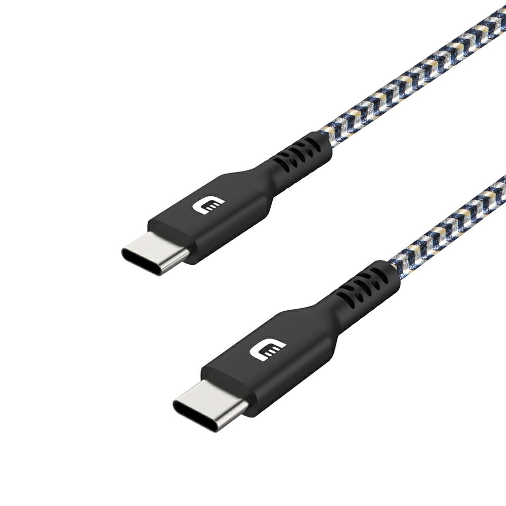 ＜充電USBケーブル／ZENDURE＞SuperCordUSB-CtoUSB-C100W高耐久Kevlar素材ブラック(5A／USB2.0)