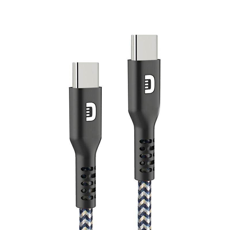 ＜充電USBケーブル／ZENDURE＞SuperCordUSB-CtoUSB-C100W高耐久Kevlar素材ブラック(5A／USB2.0)