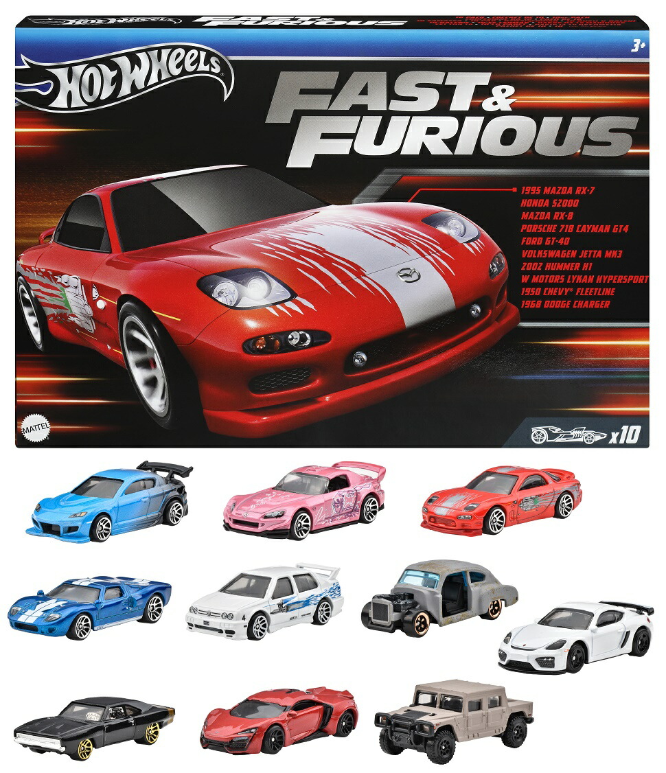 ۥåȥ(HotWheels)磻ɡԡ10ѥåʪߥ˥3ФޥHVX27