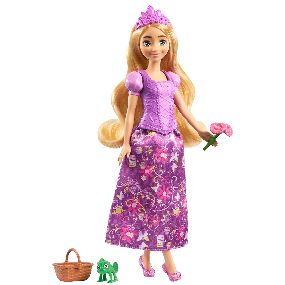 ディズニー（Disney）/ディズニープリンセス（DisneyPrincess）パチッ！とおきがえラプンツェルきせかえ人形・ハウスままごと・ごっこ遊びプレイセットドール1体付3歳からパープルJBG09