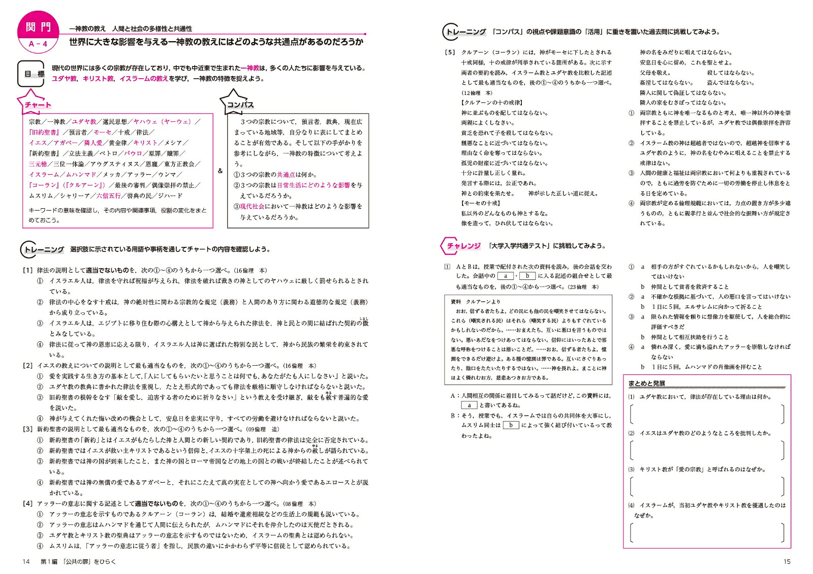 チャート&コンパスから単元の目標を考える公共トレーニング改訂版[清水書院編集部]