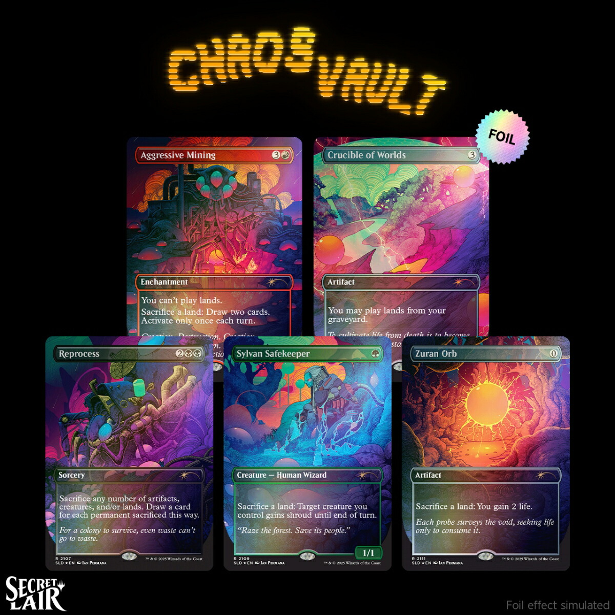 マジック：ザ・ギャザリング Secret Lair Chaos Vault: Commander Reinforcements Alien Auroras Galaxy Foil Edition【クレジットカード決済限定】画像