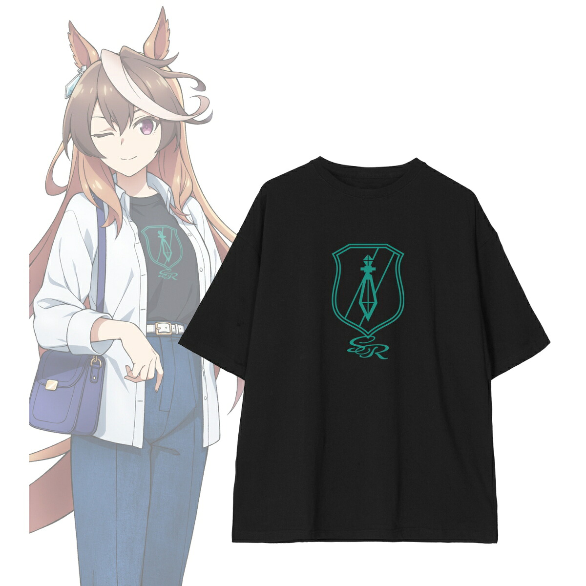 アニメ『ウマ娘 シンデレラグレイ』シンボリルドルフ 着用BIGシルエットTシャツ POP UP SHOP in マルイユニセックス(サイズ/XL)画像