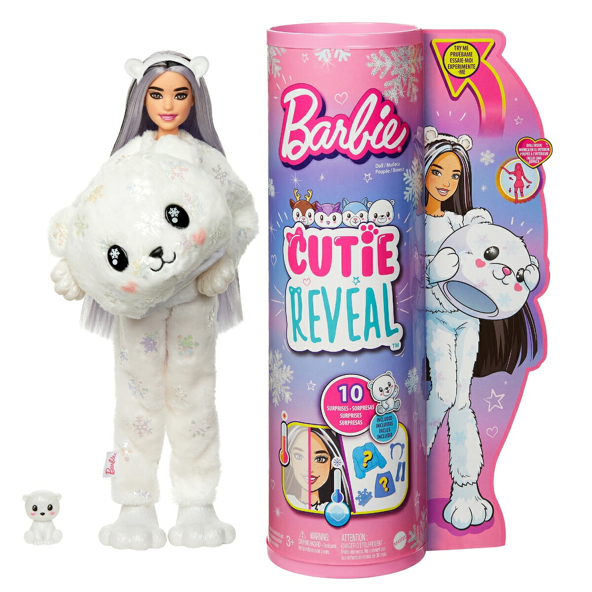 バービー(Barbie)キュートアップ！きぐるみバービーしろくま【着せ替え人形】【3才~】HJL64