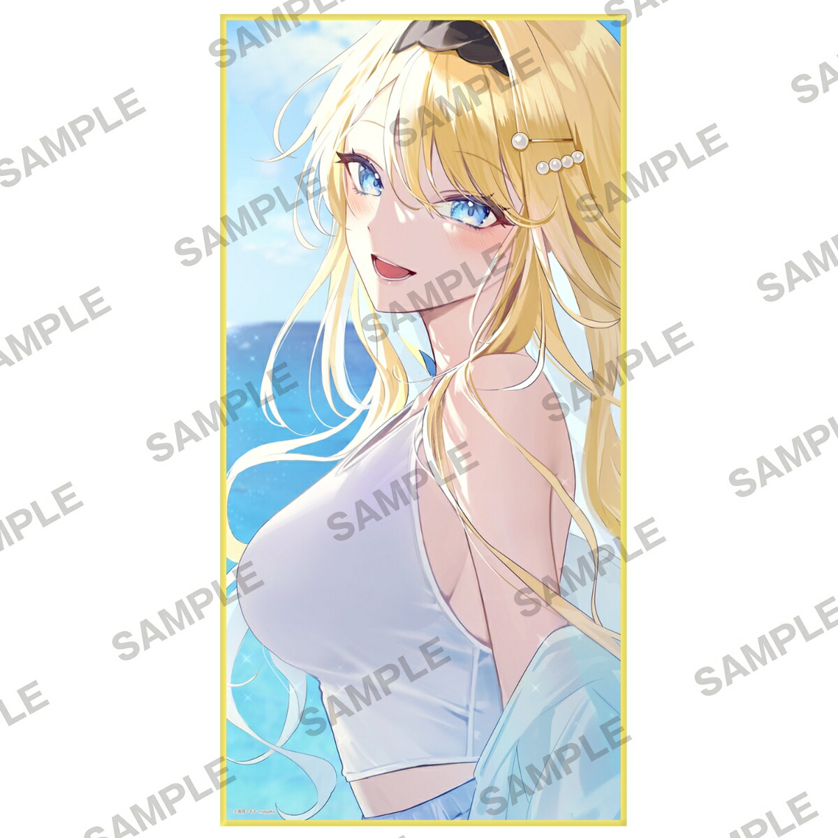 【グッズ】ファンタジア文庫　おでかけフェア　『経験済みなキミと、　経験ゼロなオレが、　お付き合いする話。』白河月愛　描き下ろしマイクロファイバービッグタオル画像