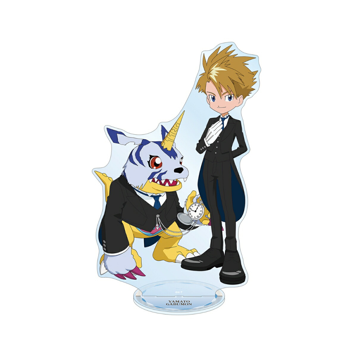 デジモンアドベンチャー描き下ろし 石田ヤマト&ガブモン メイド&執事ver. 特大アクリルスタンド画像