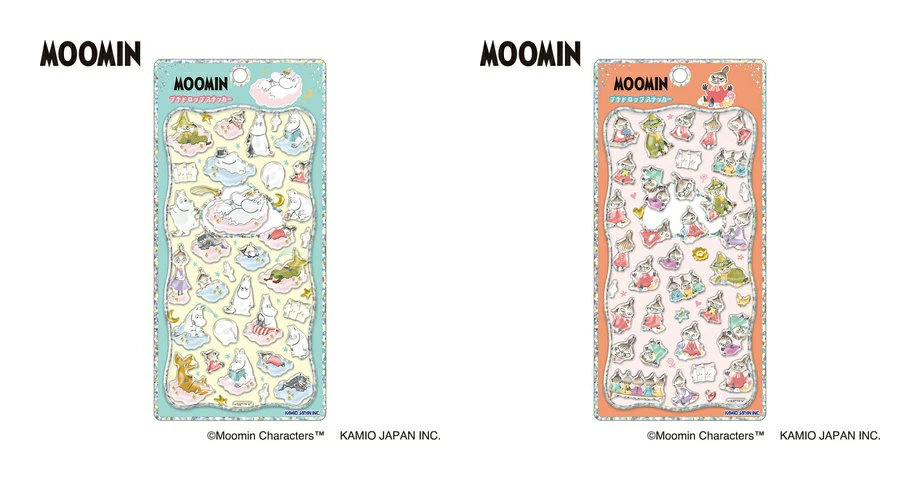 【セット商品】プチドロップステッカー2種（ムーミン雲と月と星+リトルミイときょうだい）