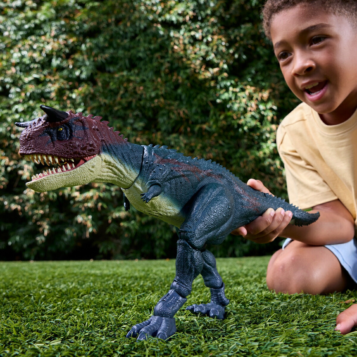マテルジュラシックワールド(JURASSICWORLD)バトルアクション！カルノタウルス子供向けフィギュア恐竜おもちゃ全長:約42cm4歳からグリーンJKG85