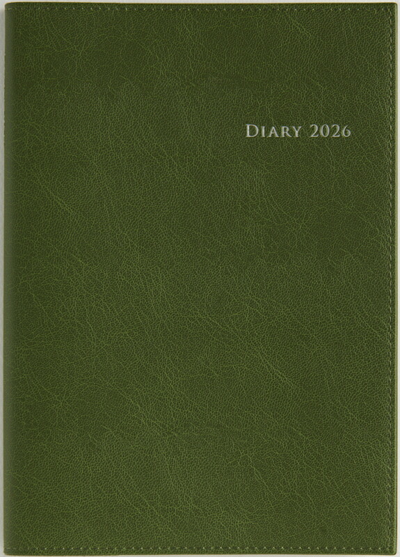 2026年　手帳　4月始まり　No.966　デスクダイアリー カジュアル 6　　[モスグリーン]高橋書店　A5判　　ウィークリー画像