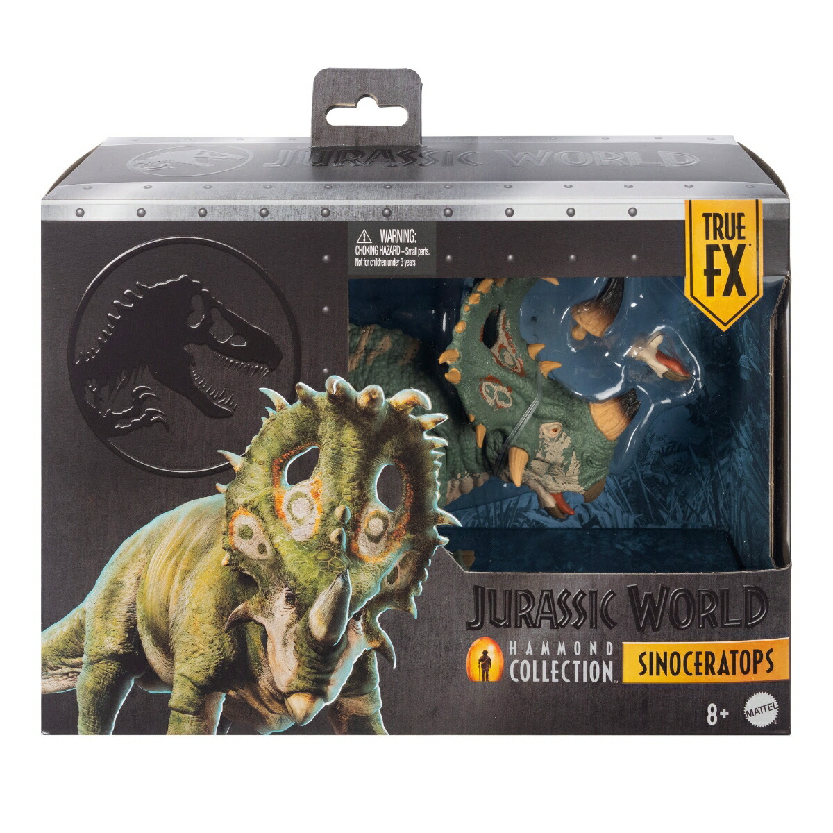 マテルジュラシックワールド(JURASSICWORLD)ハモンド・コレクションシノケラトプス子供向けフィギュア恐竜おもちゃ全長:約30.4cm8歳からグリーンJKG88