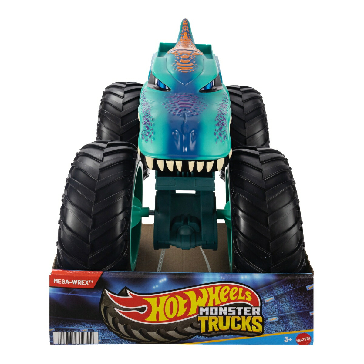 ホットウィール(HotWheels)モンスタートラックスーパービッグメガ・レックス乗り物おもちゃミニカー3歳からグリーンJJN47