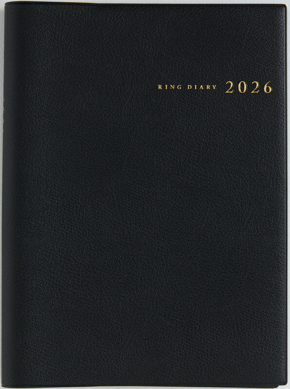 2026年　手帳　4月始まり　No.971　リングダイアリー （レフト）　　[黒]高橋書店　A5判　　ウィークリー画像