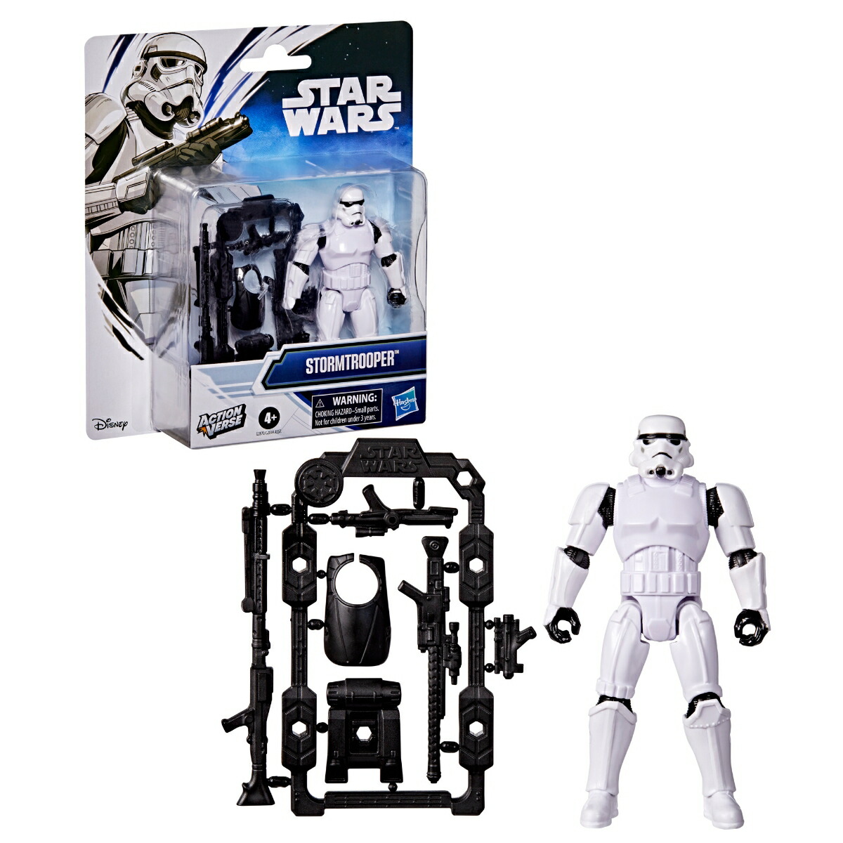 Hasbro (Hasbro) 스타워즈 스타워즈 액션 버스 스톰트루퍼 11cm 액션 피규어 및 액세서리, 재사용 가능한 액세서리 보관함, 4세 이상 아동용 장난감 (남녀공용) G2870 정품 장난감