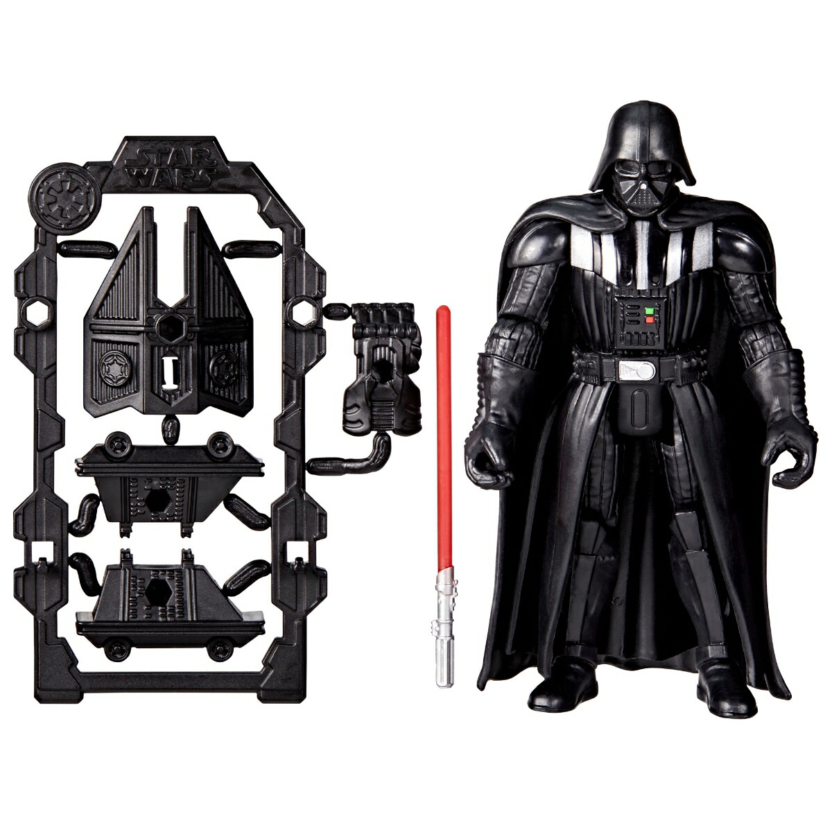 ハズブロ（Hasbro）STAR WARS スター・ウォーズ アクションバース ダース・ベーダー 11 cm アクションフィギュア＆アクセサリー、再利用可能なアクセサリー収納ラック、4 歳以上のお子様向けおもちゃ（男女共用）G2869 正規品画像