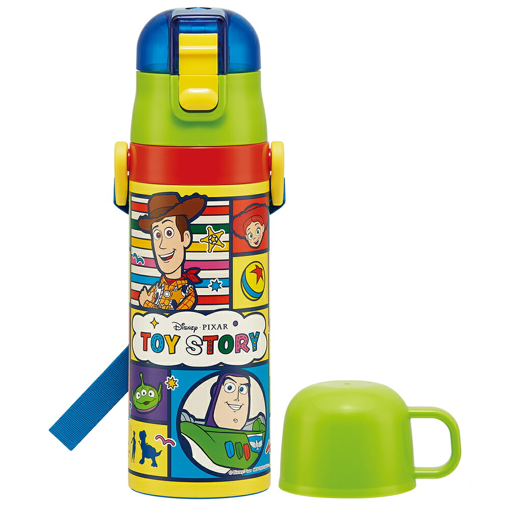 ディズニー トイ・ストーリー 25　水筒 子供 真空ステンレス 保冷 2WAY ボトル 直飲み470ml コップ 430ml画像