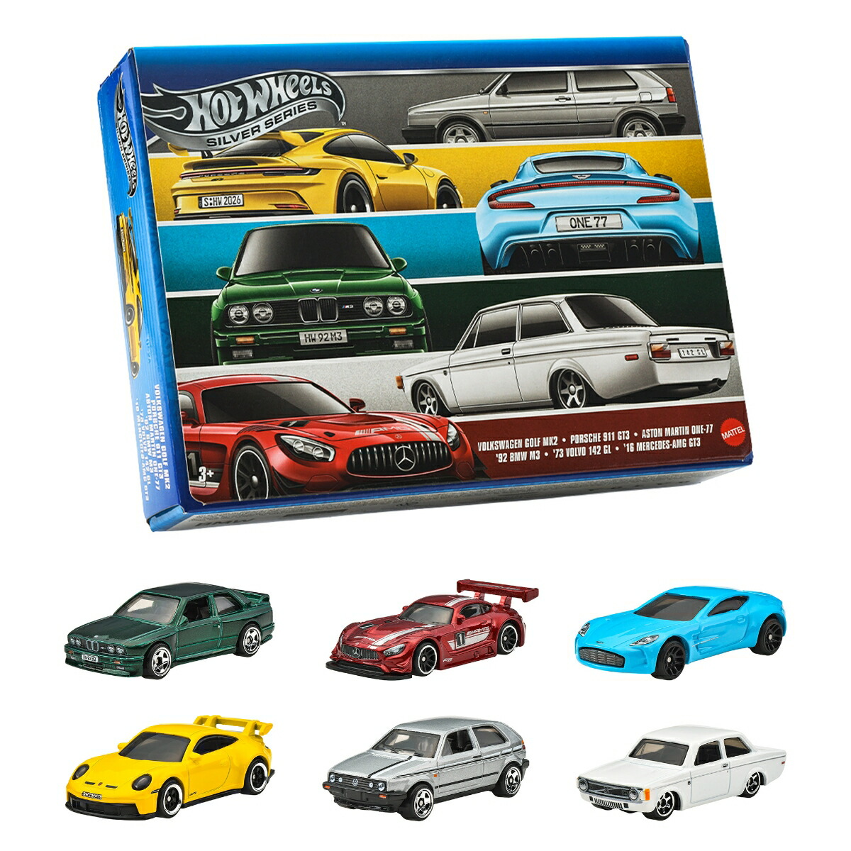 ホットウィール(HotWheels)ユーロスタイルマルチパック乗り物おもちゃミニカー6台入り3歳からマルチJLB25