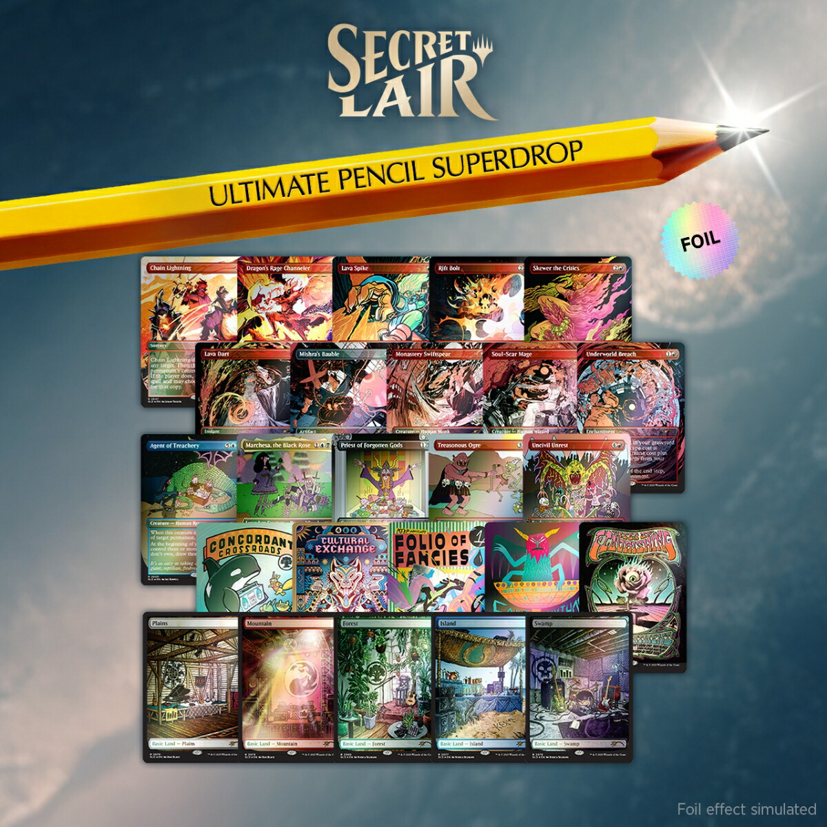 マジック：ザ・ギャザリング Secret Lair Ultimate Pencil Superdrop The Ultimate Pencil Foils Bundle【クレジットカード決済限定】画像