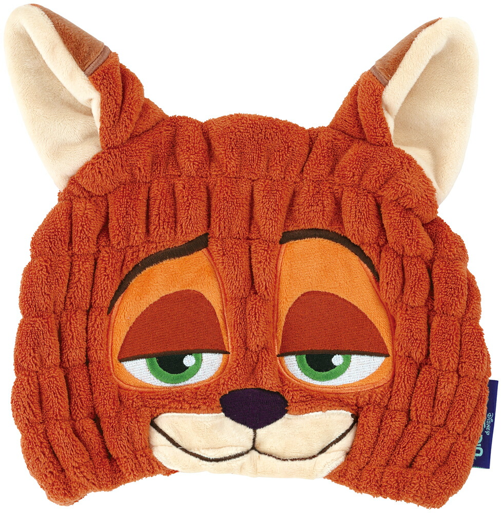 ディズニー ズートピア ニック　タオルキャップ 吸水 速乾 キャラクター ヘアキャップ画像
