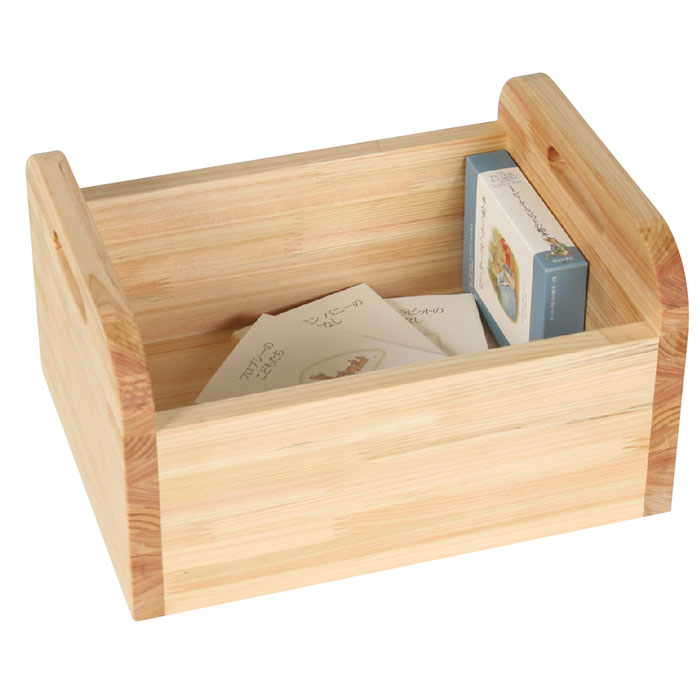（6005-4496）ミニ絵本用BOX 入数：1台 木製ボックス｜ブックカバージェイピー店