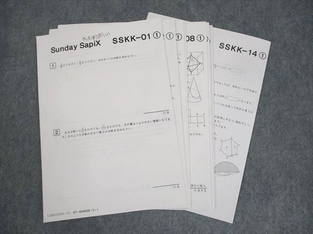 楽天市場】SAPIX サピックス 小6 算数 豊島岡女子コース 正月特訓入試