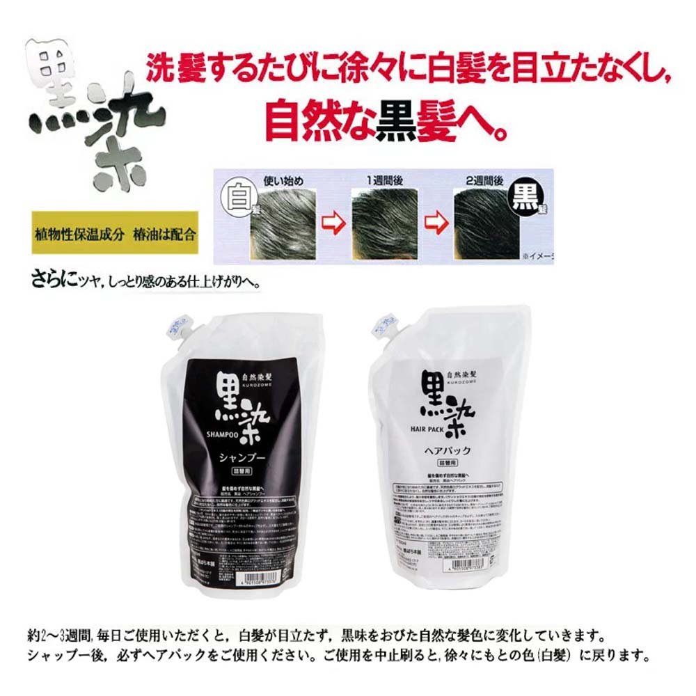 シャンプー　ヘアパック　白髪　抜け毛 染めない毛髪ケア シャンプー詰め替えパック＋トリートメント