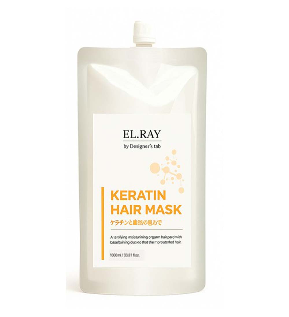 【EL.RAY】ケラチンヘアマスク★/詰替え用大容量1000ml/KERATIN HAIR MASK/天然成分/サロンでも家庭でも長く使える/シンデレラケア/ヘアマスク/韓国 SIN