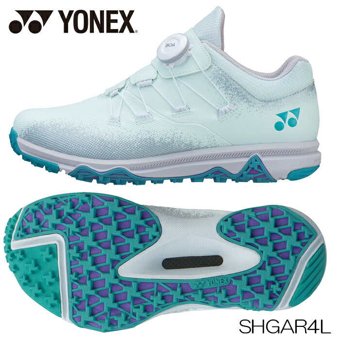 【4月はポイント10倍※要エントリー】ゴルフ パークゴルフ シューズ レディース ボア ダイヤル式 YONEX ヨネックス AERUS エアラス AR4 SHGAR4L スパイクレス クッション シューズ