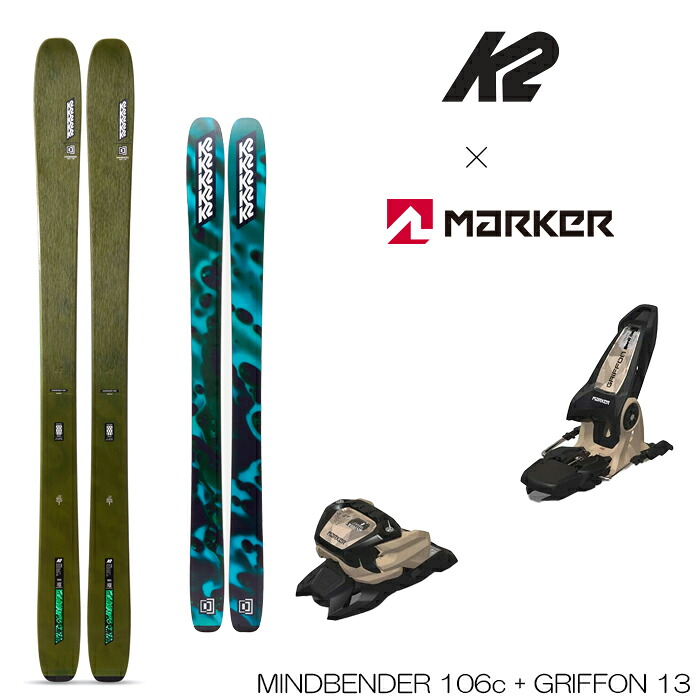 スキー板 メンズ ビンディング セット 25-26 K2 MINDBENDER 106 C + MARKER GRIFFON 13 金具付｜Boom Sports EC店