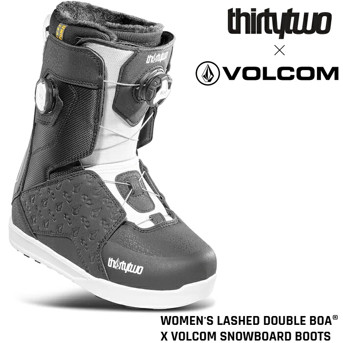 【4月はポイント10倍※要エントリー】25-26 thirtytwo サーティーツー W'S LASHED DOUBLE BOA VOLCOM ウィメンズ ラッシュド ダブルボア レディース スノーボード ブーツ ボルコム BLACK 日本正規品