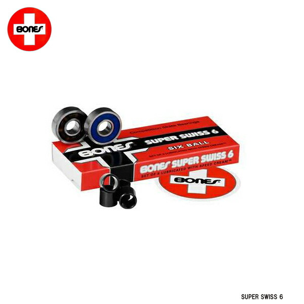 ベアリング スケートボード スケボー パーツ SKATEBOARD BONES ボーンズ SUPER SWISS 6