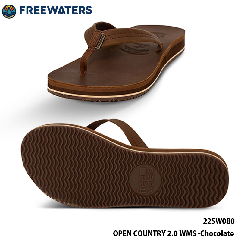 【4月はポイント10倍※要エントリー】リカバリーサンダル Freewaters フリーウォータース OPEN COUNTRY 2.0 WMS -Chocolate オープンカントリー レディース 女性用 水陸両用 ビーチ 海 海水浴 プール