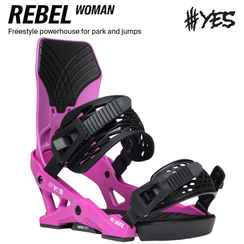 【4月はポイント10倍※要エントリー】25-26 スノーボード ビンディング YES REBEL PINK WOMEN イエス リベル ピンク レディース 日本正規品