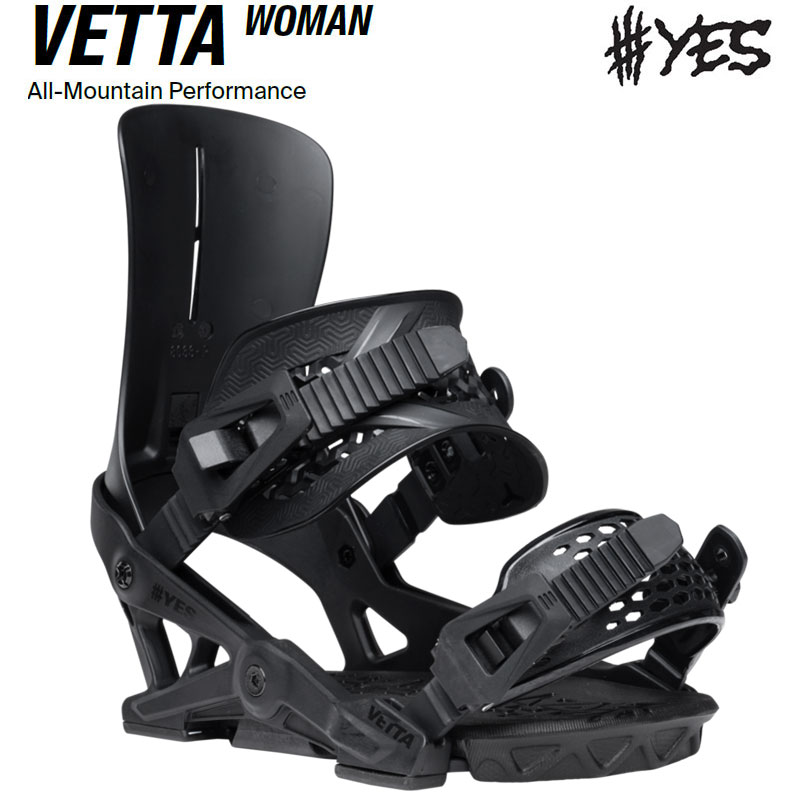 【4月はポイント10倍※要エントリー】25-26 スノーボード ビンディング YES VETTA BLACK WOMEN イエス ヴェッタ ブラック レディース 日本正規品 24,692円